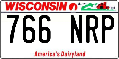 WI license plate 766NRP