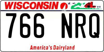 WI license plate 766NRQ