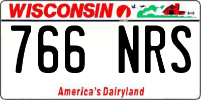 WI license plate 766NRS