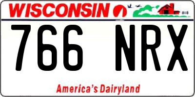 WI license plate 766NRX