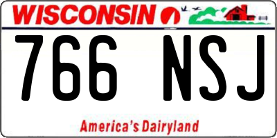 WI license plate 766NSJ