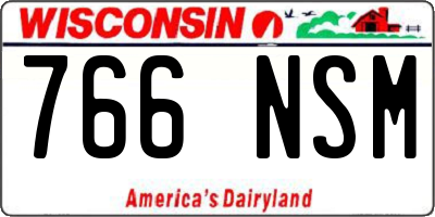 WI license plate 766NSM