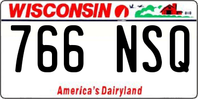 WI license plate 766NSQ