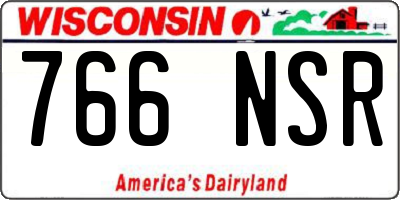 WI license plate 766NSR