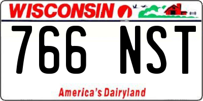 WI license plate 766NST