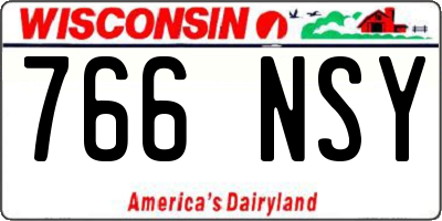 WI license plate 766NSY