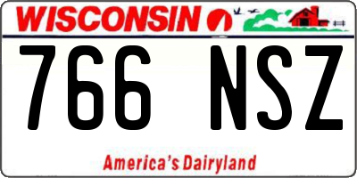 WI license plate 766NSZ