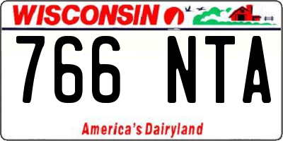 WI license plate 766NTA