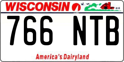 WI license plate 766NTB