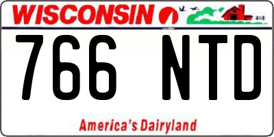 WI license plate 766NTD