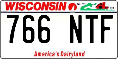 WI license plate 766NTF