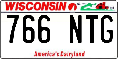 WI license plate 766NTG