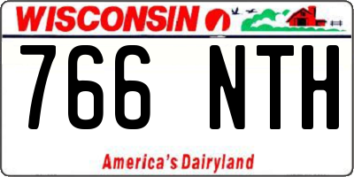 WI license plate 766NTH