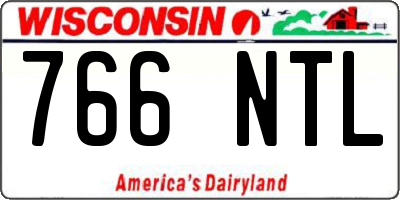 WI license plate 766NTL