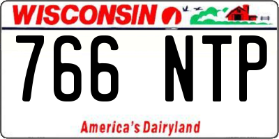 WI license plate 766NTP