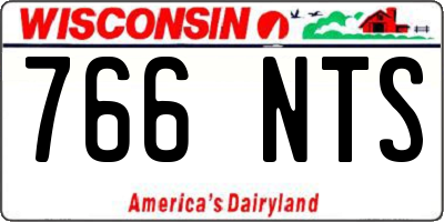 WI license plate 766NTS