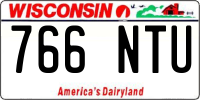 WI license plate 766NTU