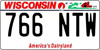 WI license plate 766NTW