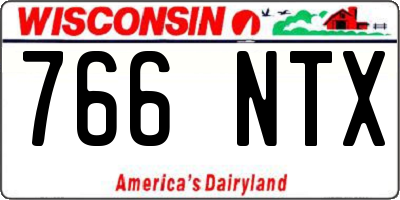 WI license plate 766NTX