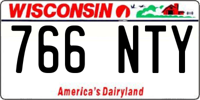 WI license plate 766NTY
