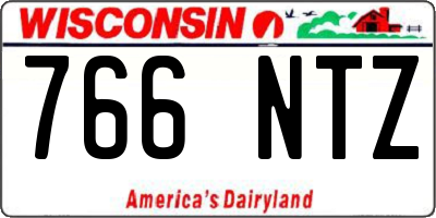 WI license plate 766NTZ