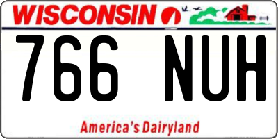 WI license plate 766NUH