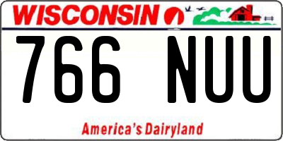 WI license plate 766NUU
