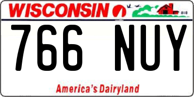 WI license plate 766NUY