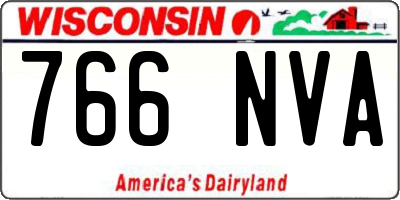 WI license plate 766NVA