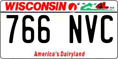WI license plate 766NVC