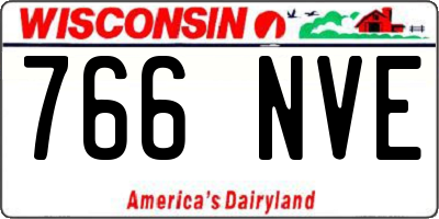 WI license plate 766NVE