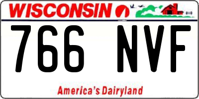 WI license plate 766NVF