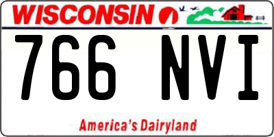 WI license plate 766NVI