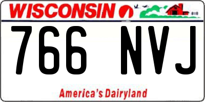WI license plate 766NVJ