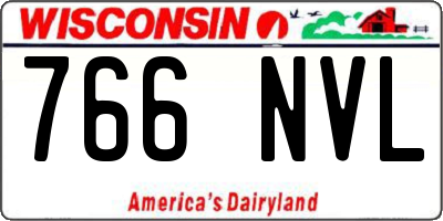 WI license plate 766NVL