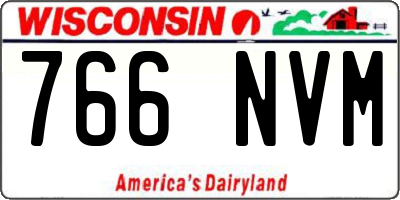 WI license plate 766NVM