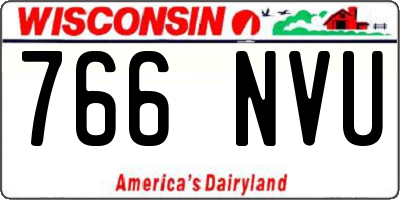 WI license plate 766NVU