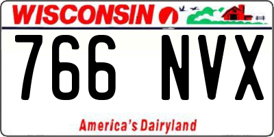 WI license plate 766NVX