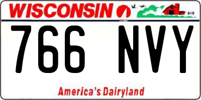 WI license plate 766NVY