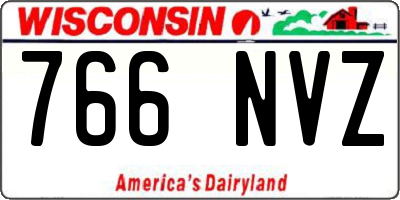 WI license plate 766NVZ