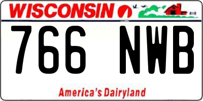 WI license plate 766NWB