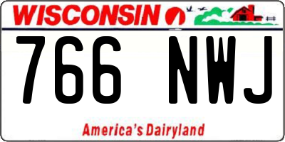 WI license plate 766NWJ