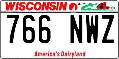 WI license plate 766NWZ