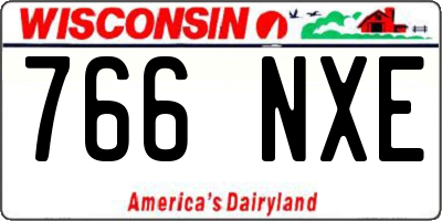 WI license plate 766NXE