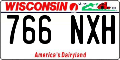 WI license plate 766NXH