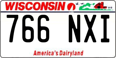 WI license plate 766NXI