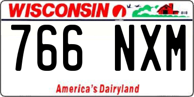 WI license plate 766NXM