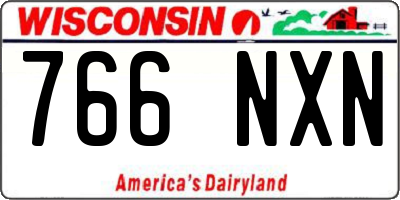 WI license plate 766NXN