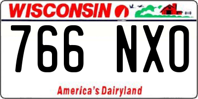 WI license plate 766NXO