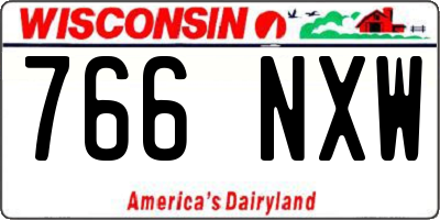 WI license plate 766NXW
